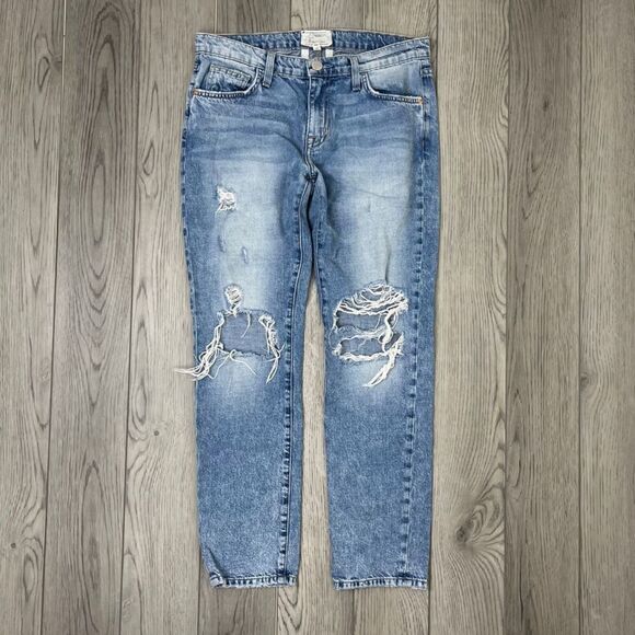 Current Elliott The Fling Women Size 26 Cotton Boyfriend Denim Straight Leg Jean - Picture 12 of 14